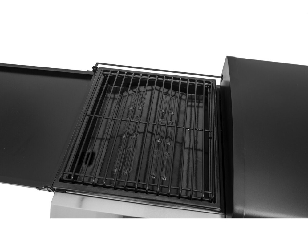 Plancha a gas con coperchio "Rasio" - 7,5 KW - 3 fuochi - Nera