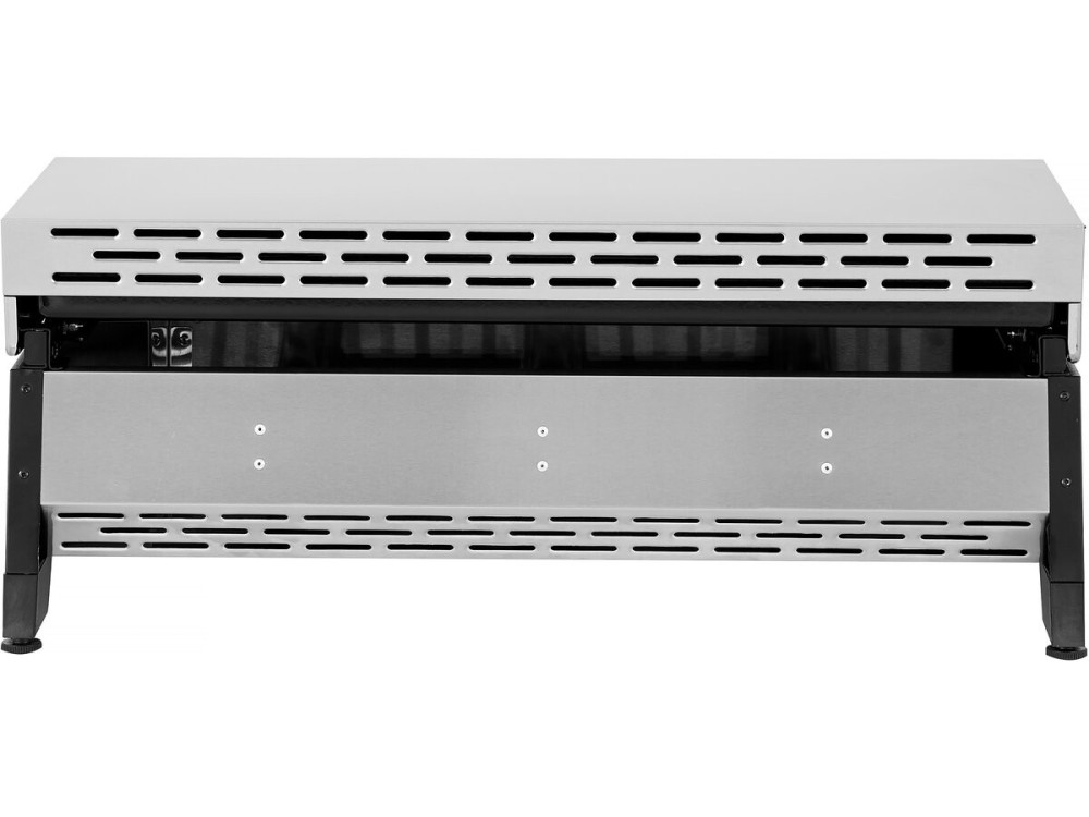 Piastra a gas con 3 bruciatori e coperchio in metallo "Fasto" - 7,5 kw - Grigio
