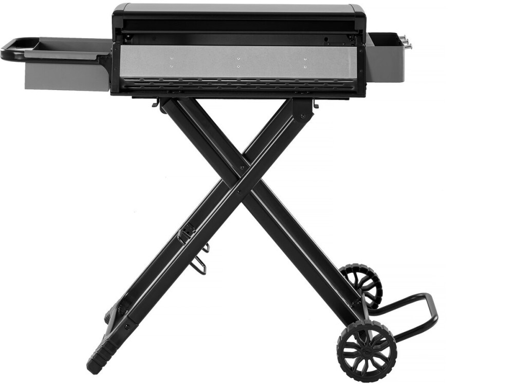 Plancha à gaz avec chariot pliable et portable "Firo" - 7,5 kw - Nero