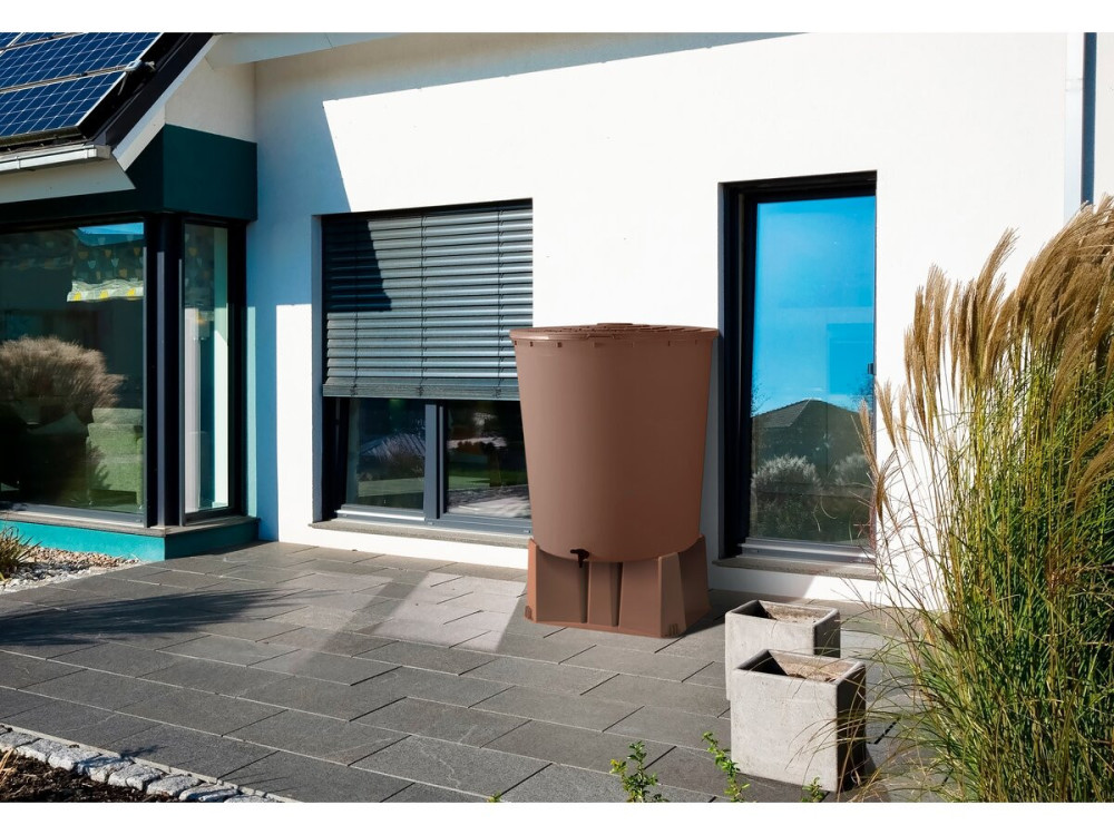 Base per serbatoio per recupero acqua da 500 L - 75 x 60 x 30 cm - Grigio talpa
