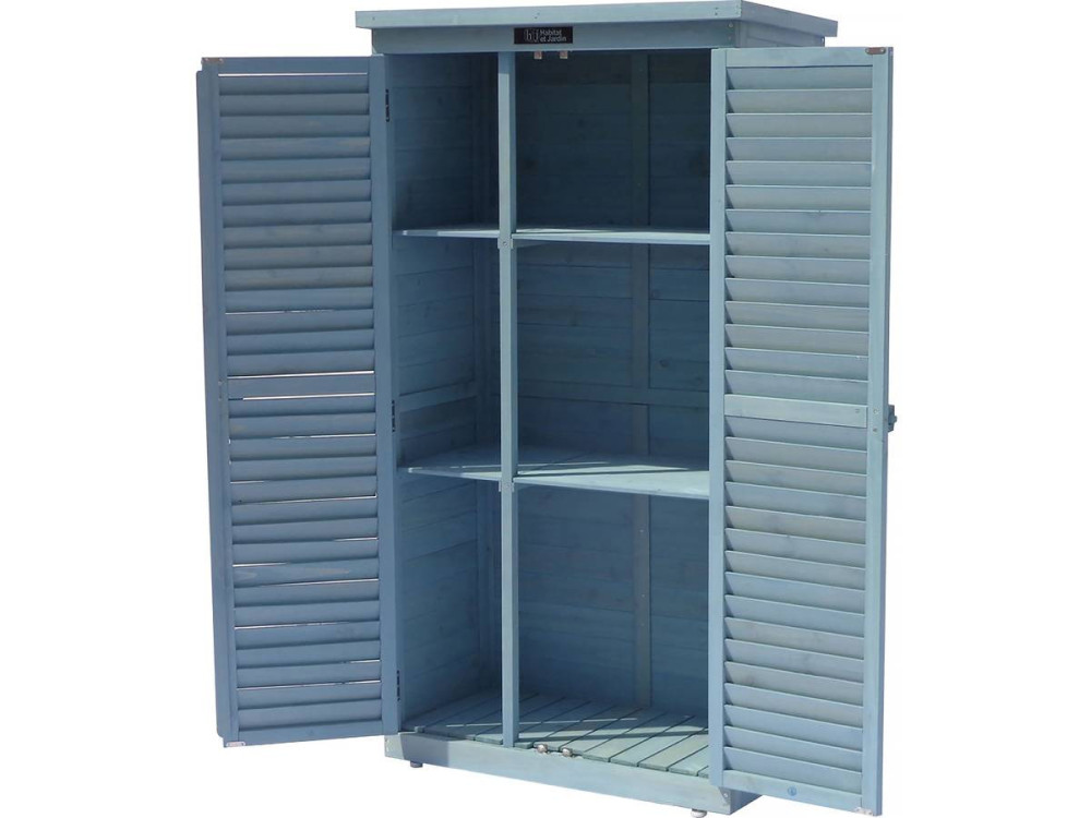 Armadio da giardino SPACE - 87 x 46.5 x 160 cm - Azzurro
