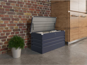Contenitore da giardino "Store" - 480 L - 132 x 61 x 60 cm - Grigio