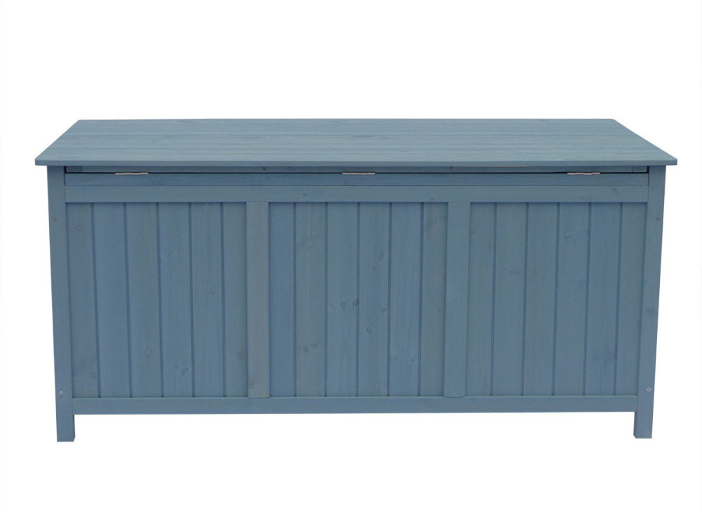 Cassapanca da giardino in legno "Macao" - 130 x 64 x 60 cm - Azzurro