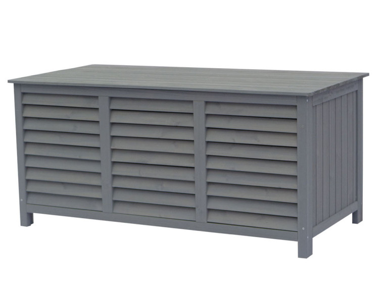 Cassapanca da giardino in legno "Macao" - 130 x 64 x 60 cm - Antracite