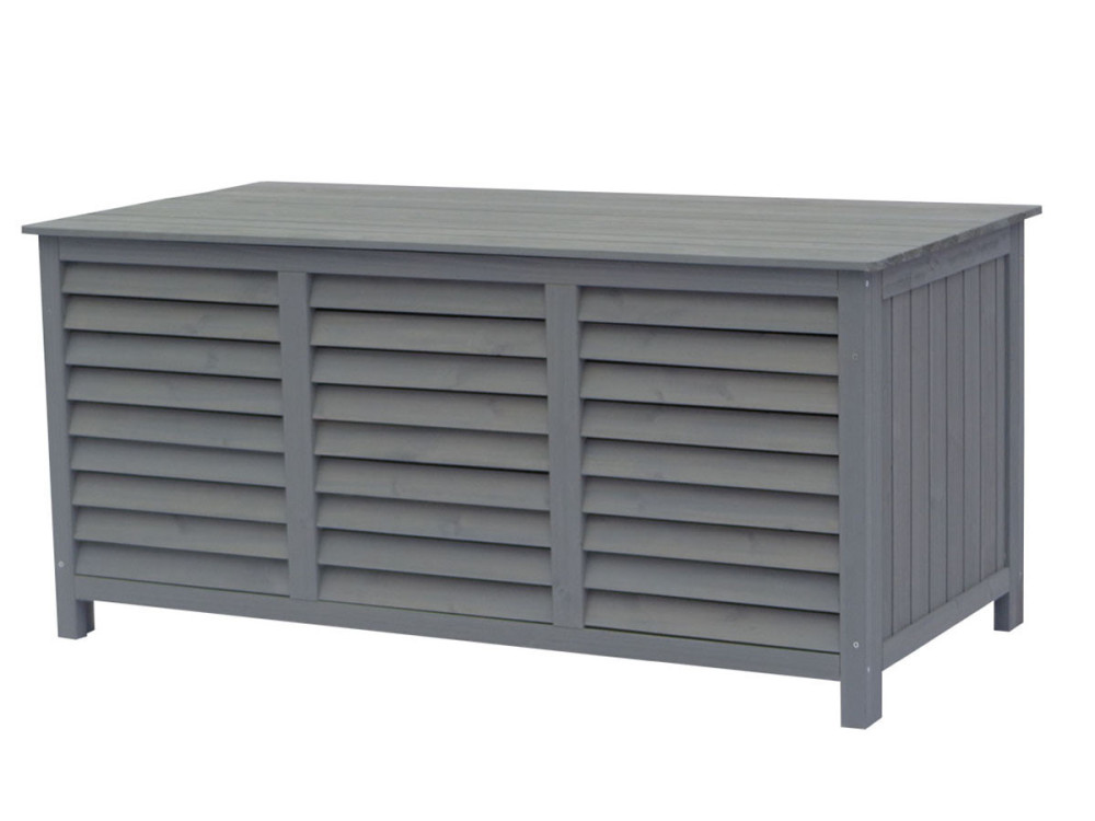 Cassapanca da giardino in legno "Macao" - 130 x 64 x 60 cm - Antracite