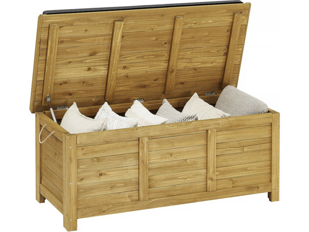 Cassetta da giardino in legno "Gana" - 125 x 60 x 54 cm - Marrone