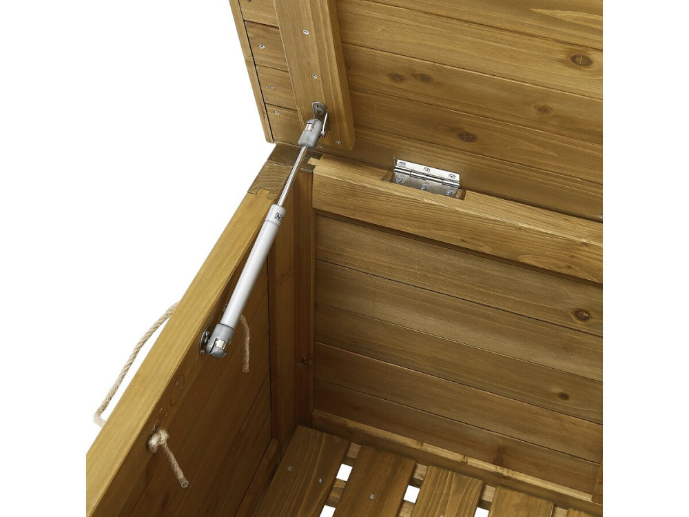 Cassetta da giardino in legno "Gana" - 125 x 60 x 54 cm - Marrone