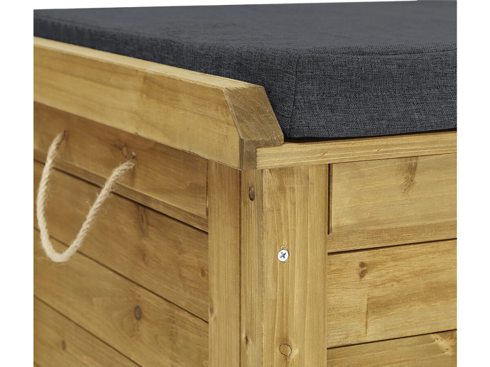 Cassetta da giardino in legno "Gana" - 125 x 60 x 54 cm - Marrone
