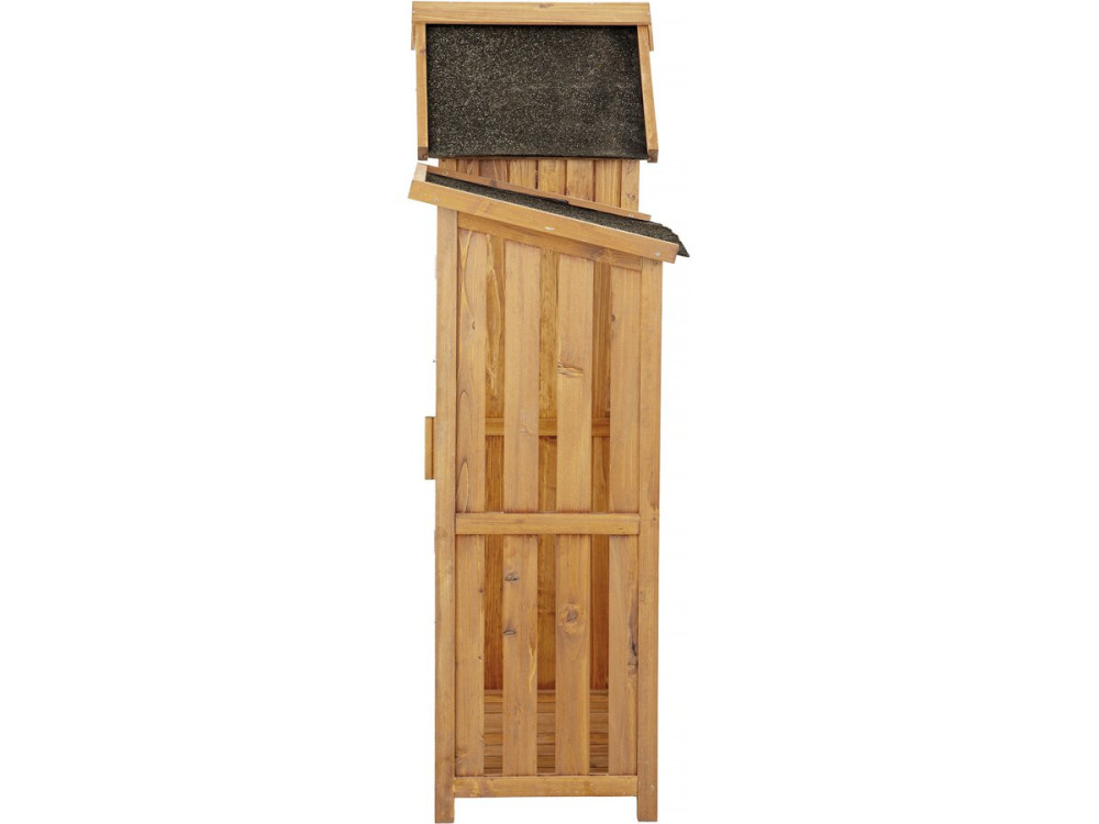 Mobiletto da giardino in legno "Noé" con deposito per tronchi - 136 x 57 x 170 cm - Marrone