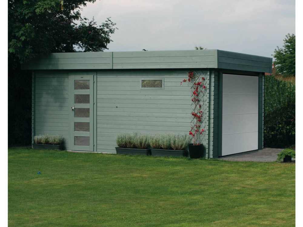 Garage "Moderno" - 19,26 m² - 3,58 x 5,38 x 2,56 m - 40 mm - Porta motorizzata