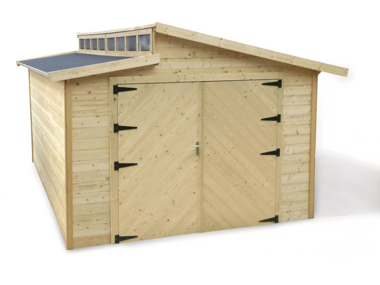 Garage in legno "Torino" - 20,88 m2 - 3,64 x 5,74 x 2,92 m - 28 mm
