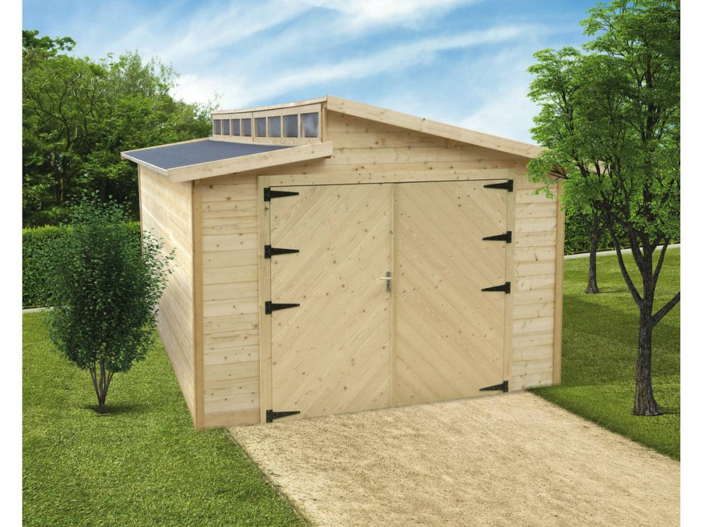 Garage in legno "Torino" - 20,88 m2 - 3,64 x 5,74 x 2,92 m - 28 mm