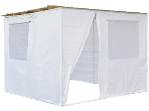 Sukkah in NINA Kit regolabile 3 x 3 -3 rotoli di bambù e 3 doghe di legno