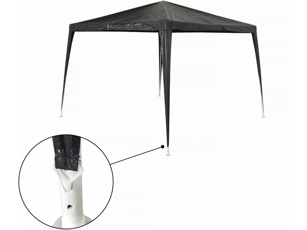 Pergolato da giardino "Natacha 3" - 3 x 3 m - Grigio
