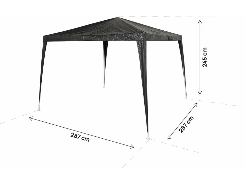 Pergolato da giardino "Natacha 3" - 3 x 3 m - Grigio