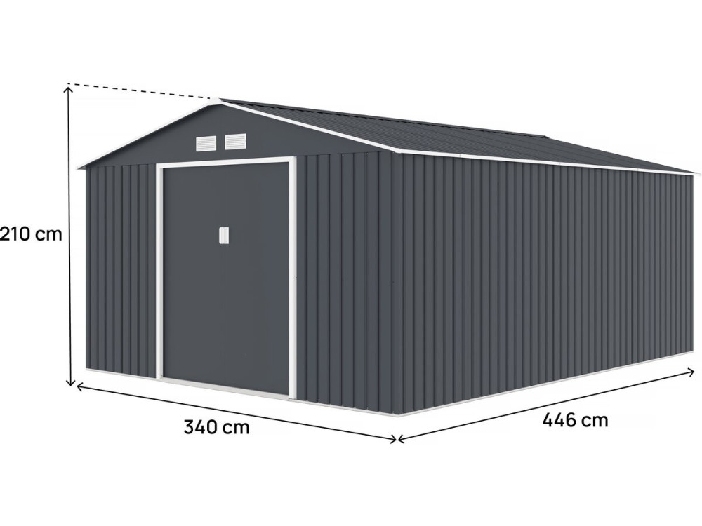 Capannone da giardino in metallo "Vegas" - 15 m² - Francia