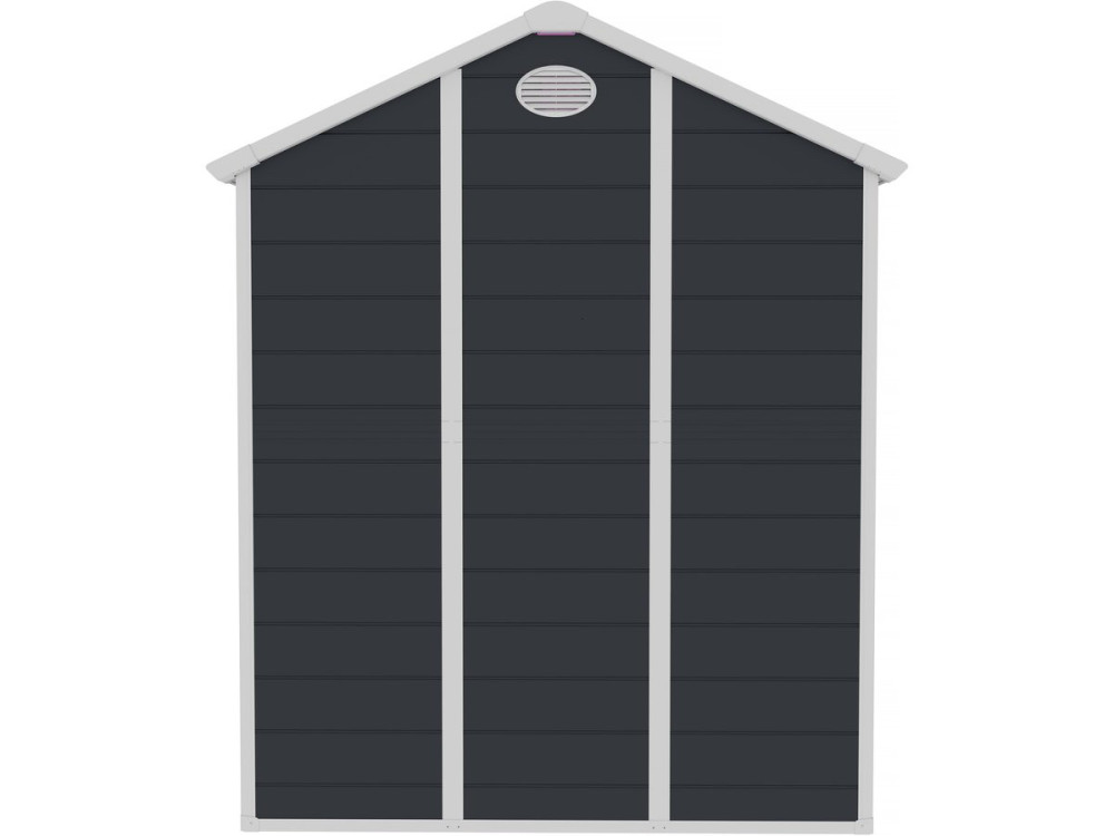 Casetta da giardino in resina "Texas" - 5,23 m² - Kit di ancoraggio incluso - Antracite