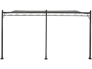 Gazebo in metallo - 3 x 4 m - Grigio