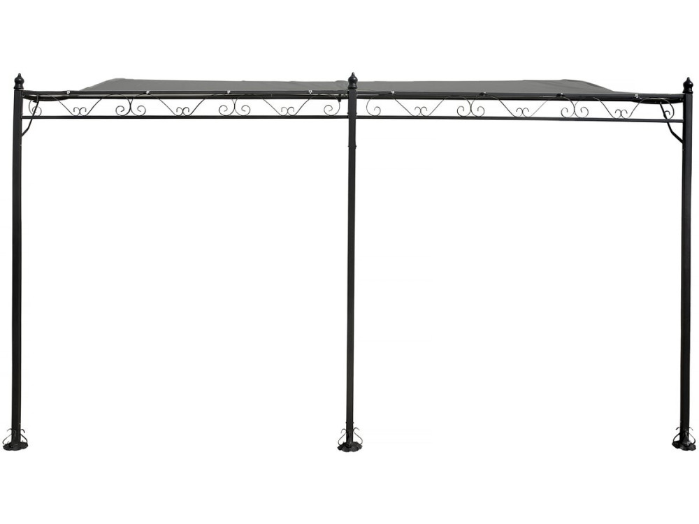 Gazebo in metallo - 3 x 4 m - Grigio