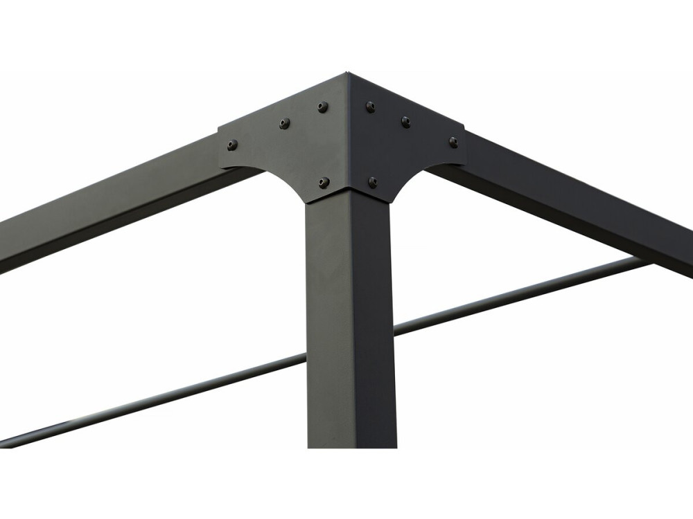 Pergola con tetto scorrevole in metallo "Courtenay" - 3 x 4 m - Grigio