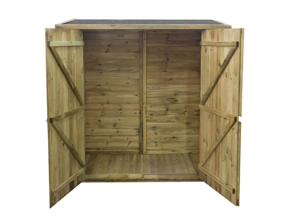 Capanno da giardino LIPKI - 1.79 x 0.90 x 1.76/1.86 m - 1.62 m² - 12 mm - Fondo e parete posteriore inclusi