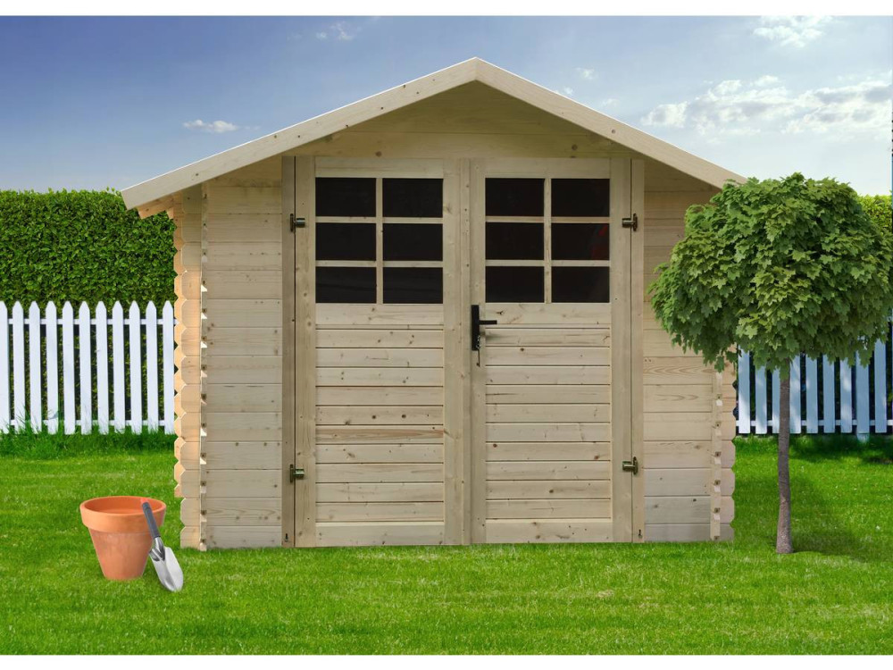 Casetta da giardino tradizionale in legno - 8,88 m2 - 2,98 x 2,98x 2,18 m - 28 mm