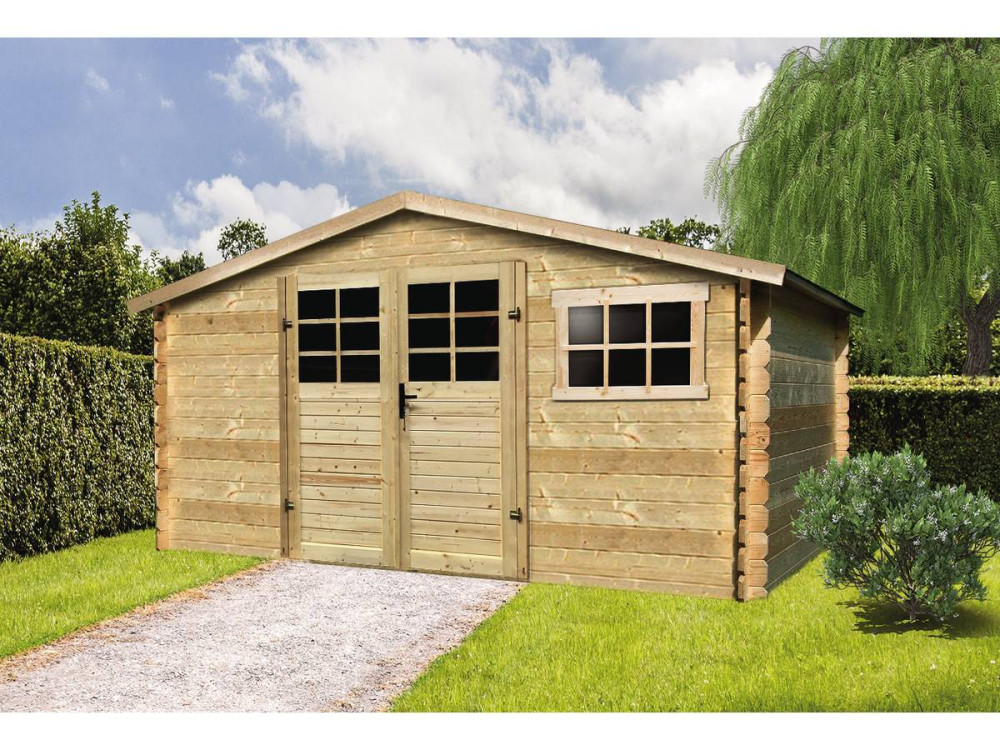 Casetta da giardino tradizionale in legno - 11,56 m2 - 388 x 298 x 218 cm - 28mm