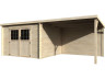 Capanno da giardino “Eden” con estensione - 18.02 m² - 6.05 x 2.98 x 2.09 m - 28 mm