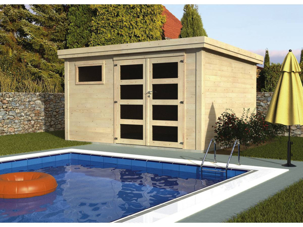 Casetta da giardino in legno "Paolo" - 10 m² - 3.65 x 2.75 x 2.16 m - 28 mm