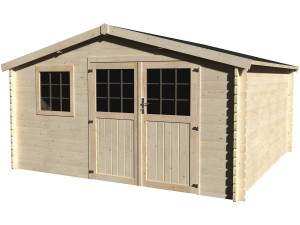 Casetta da giardino in legno "Vallauris" - 15,84 m² - 3,98 x 3,98 x 2,29 m - 34 mm