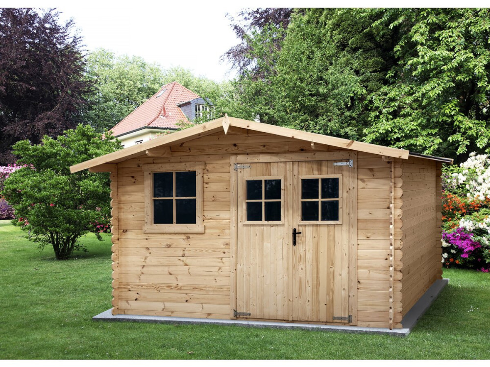 Casetta da giardino in legno "Oz" da 14 m² - 388 x 298 x 225 cm - 28 mm