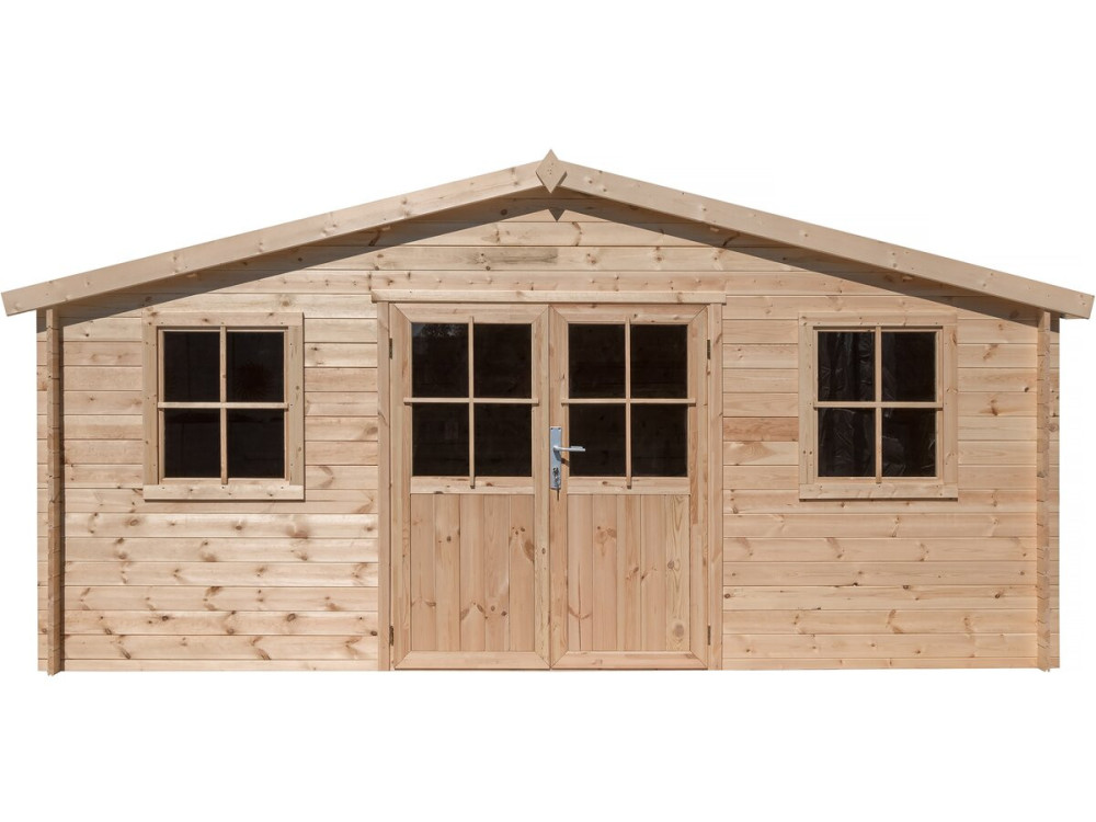 Casetta da giardino in legno "Alex" - 20,20 m² - 4,80 x 4,00 x 2,39 m - 28 mm