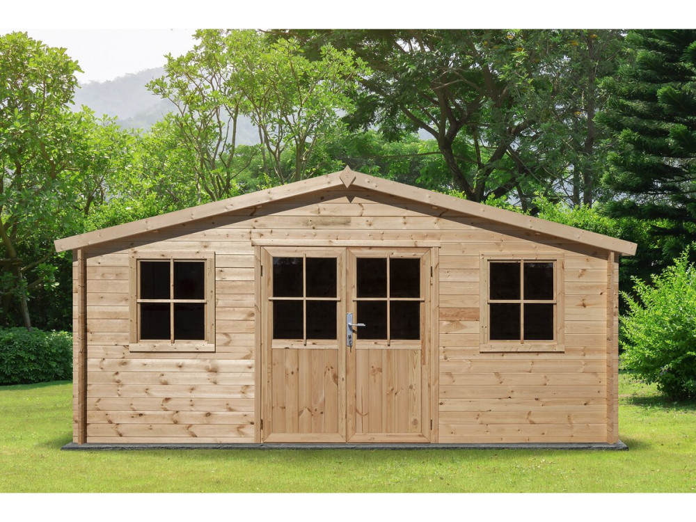 Casetta da giardino in legno "Alex" - 20,20 m² - 4,80 x 4,00 x 2,39 m - 28 mm
