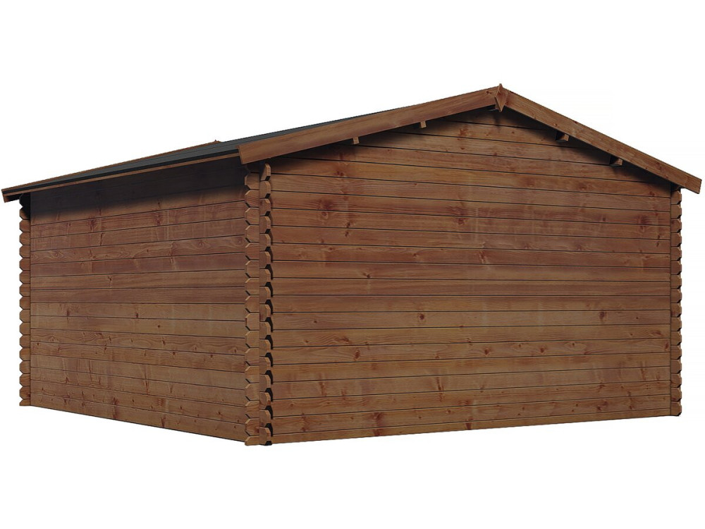 Casetta da giardino in legno marrone "Lormont" trattata in autoclave - 21,2 m² - 28 mm