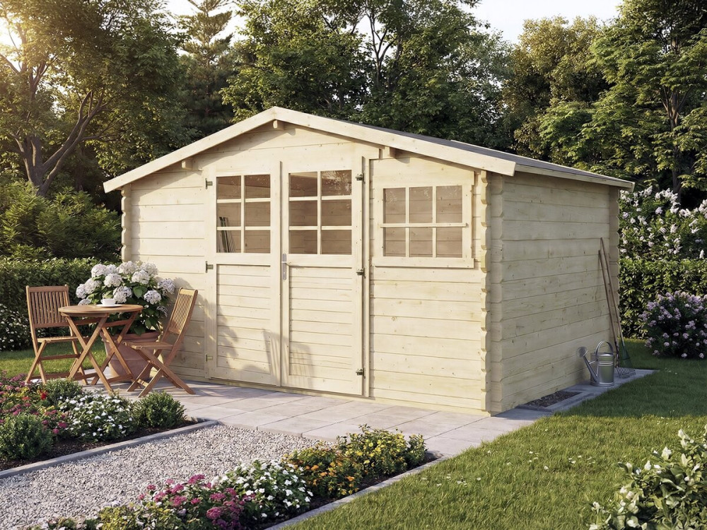 Casetta da giardino in legno trattata in autoclave "Belmont" - 12,53 m² - 34 mm