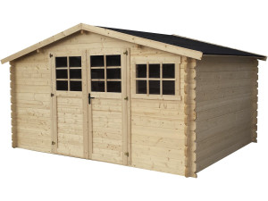 Casetta da giardino in legno "Rocval" - 456 x 425 x 232 cm - 19,42 m² - 28 mm