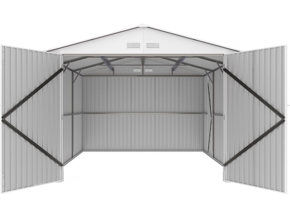 Garage in metallo "Nevada" - 15,36 m² con grondaia
