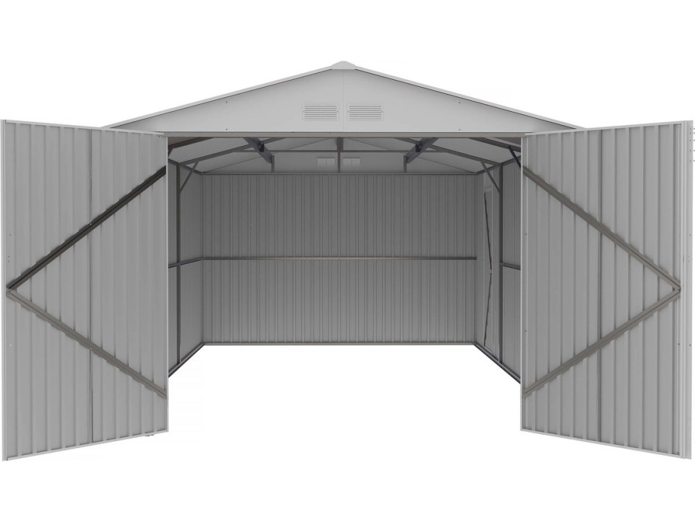 Garage in metallo NEVADA con porta battente - 18,56 m²