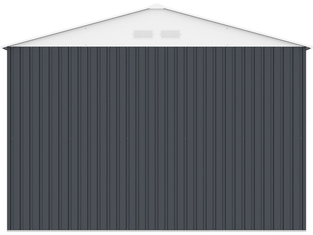 Garage in metallo "Houston" - da 15,36 m² Con pannello solare - Antracite