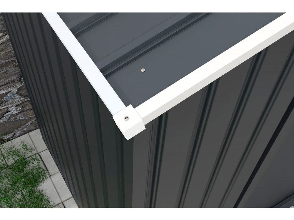 Garage in metallo "Houston" - 18,56 m² con grondaia - Antracite