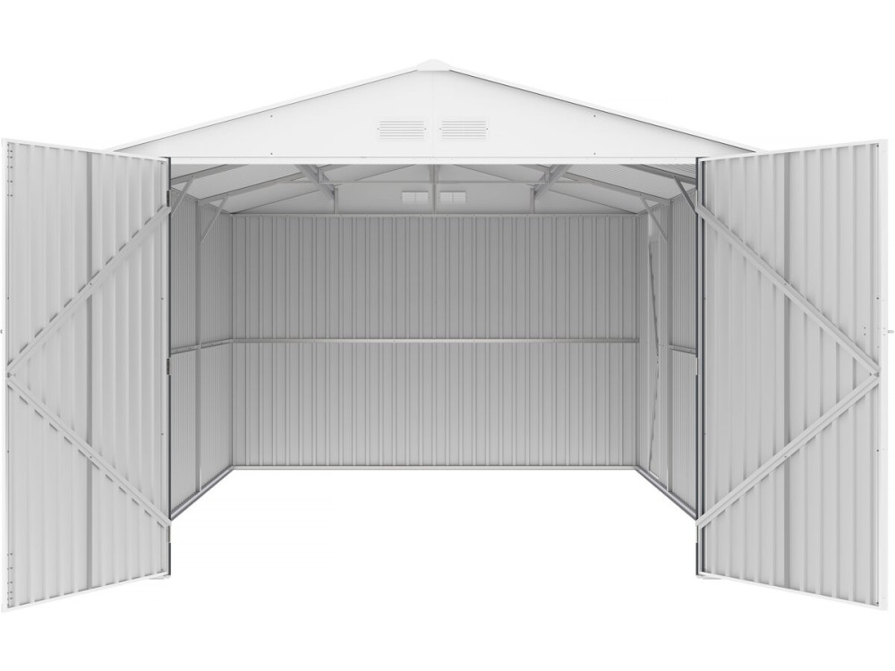 Garage in metallo "Houston" - 15,36 m² con grondaia  - Antracite