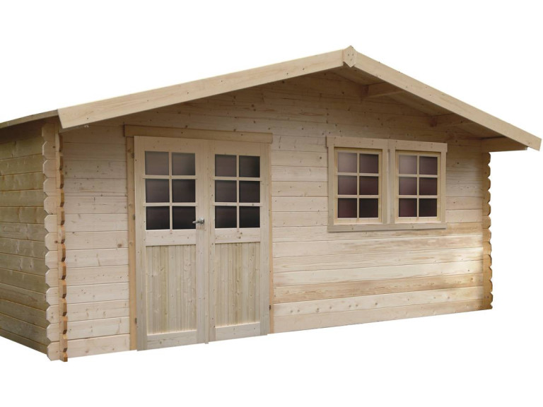 Casetta da giardino in legno "Vernier" - 34,84 m² - 6,05 x 5,75 x 2,53 m - 28 mm