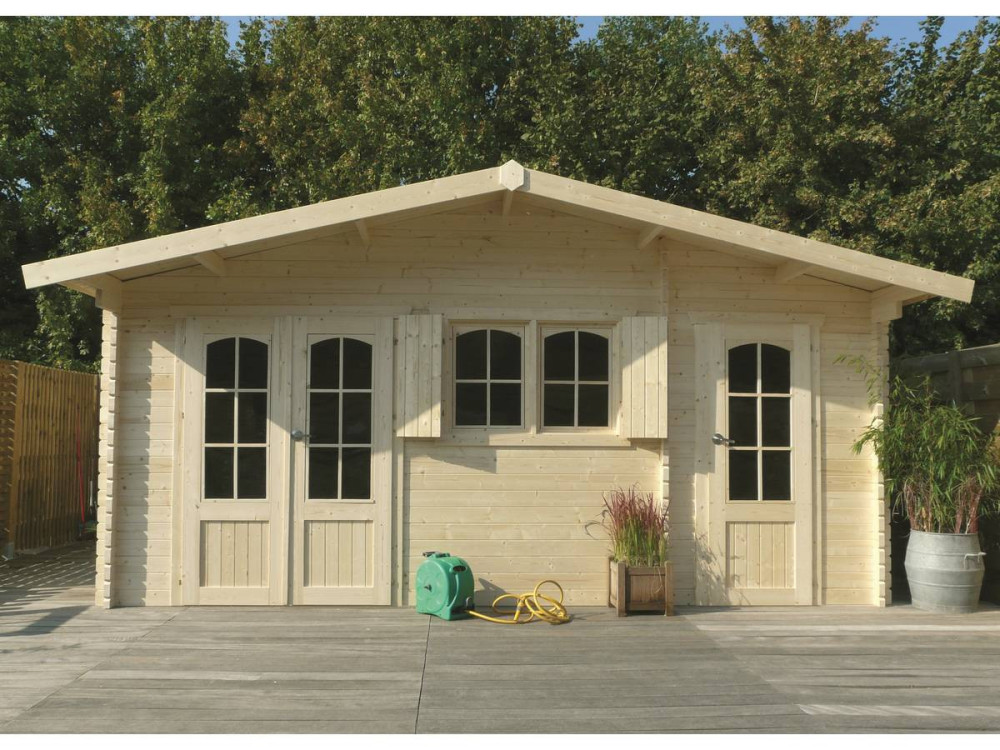 Casetta da giardino in legno "Rostock" - 22,04 m² - 5,68 x 3,88 x 2,75 m - 40 mm