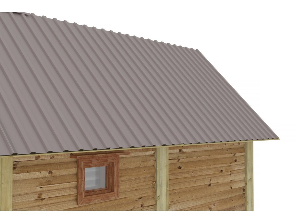 Set di 12 pannelli di rivestimento in acciaio zincato "Atlanta" - 129 x 42 cm - Taupe