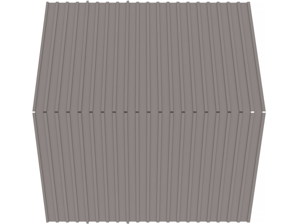 Set di 12 pannelli di rivestimento in acciaio zincato "Atlanta" - 129 x 42 cm - Taupe