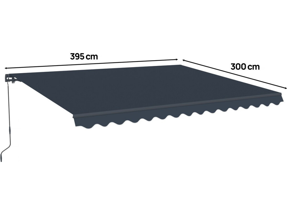 Tenda da sole in alluminio "Ombra 4" - 395 x 300 cm - Grigio