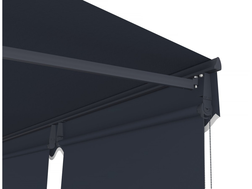 Tenda da sole "Shadow" con mantovana in alluminio 2 x 3 m - Grigio antracite