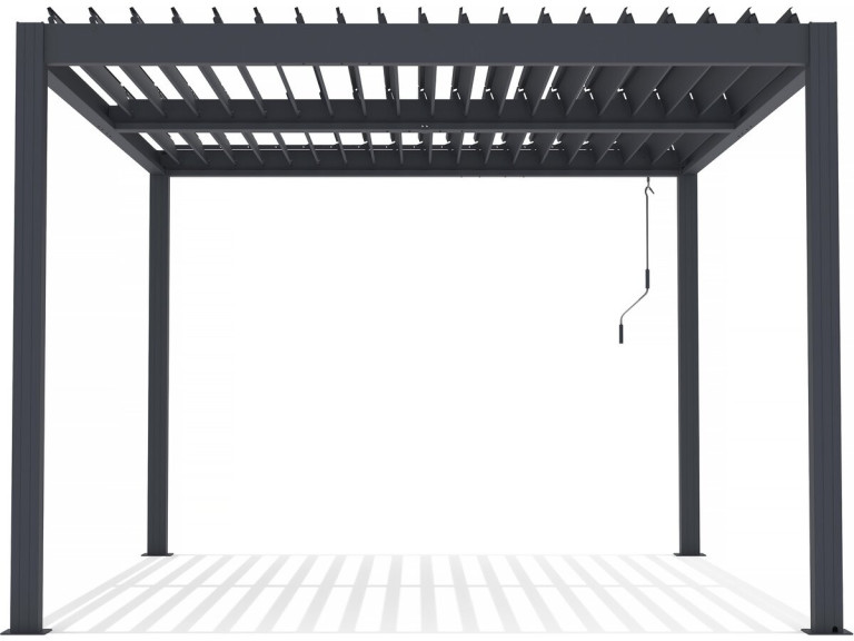 Pergola bioclimatica in alluminio "Windsor" - 3 x 4 m - Antracite
