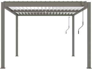 Pergola bioclimatica "Windsor" - 3 x 4 m - Taupe