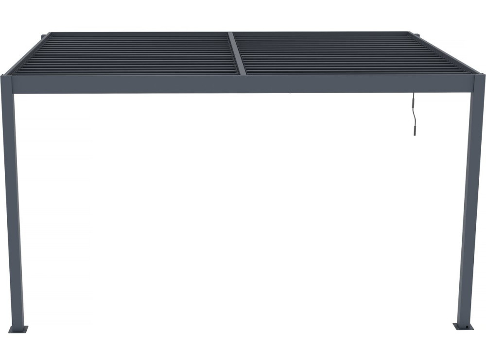 Pergola addossata in alluminio "Windsor" - Grigio antracite - 3 x 4 m